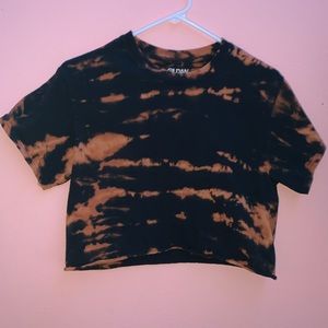 DIY bleached crop tee